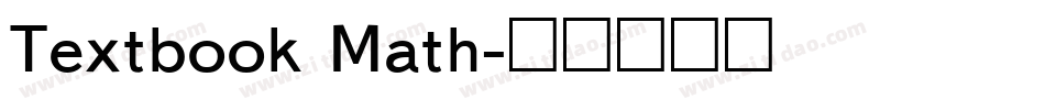 Textbook Math字体转换